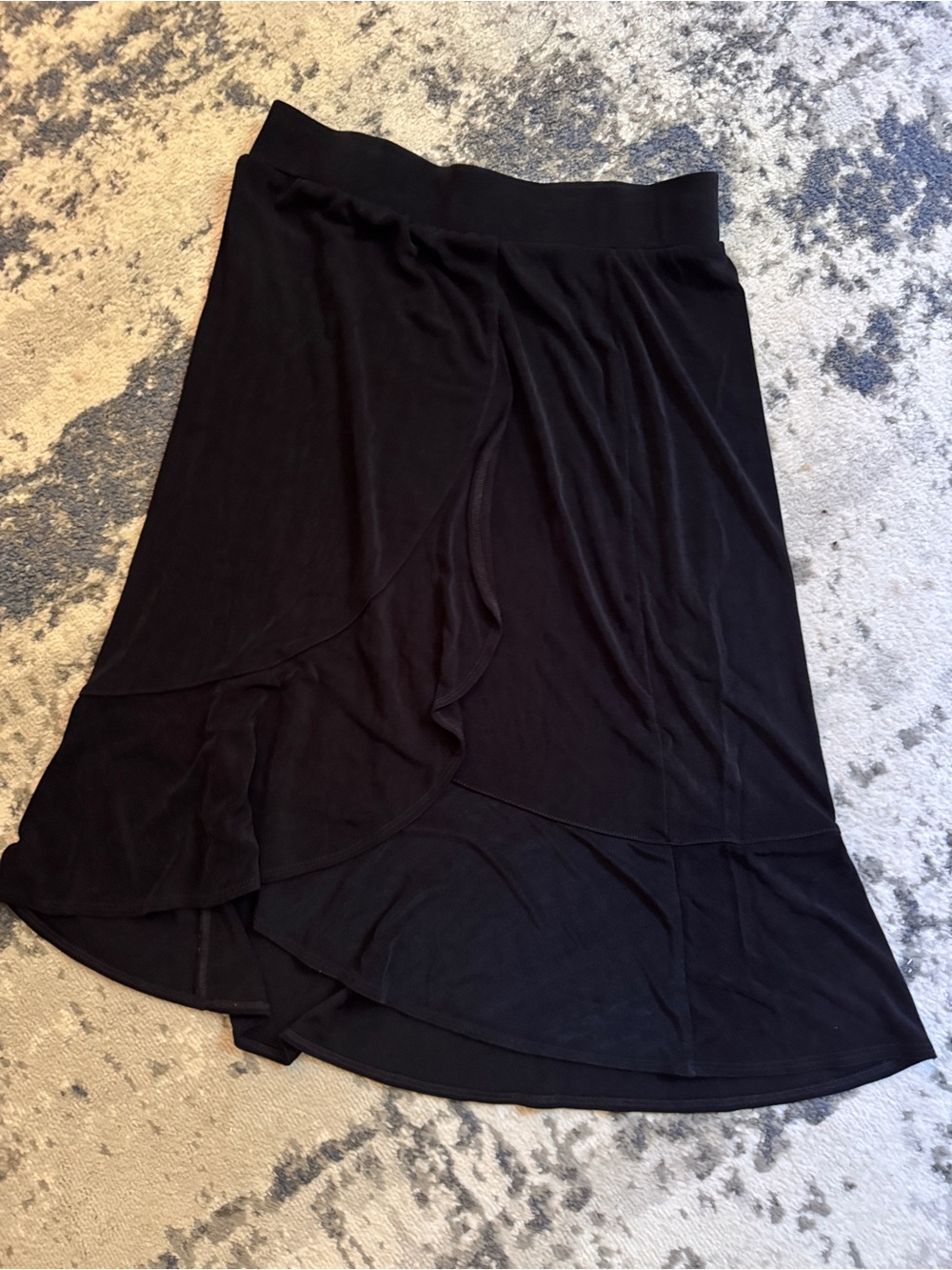 Chico's Travelers Black Maxi Wrap-Front Skirt Size 2